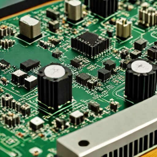 An opened VIC-20 mainboard on the bench, multimeter probing the 5-volt rail beside the 7805 regulator and its heatsink